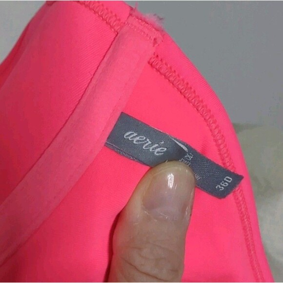 NWOT Aerie Bridget 36D Top Sz Large Bottom Neon Pink 2 Piece Bikini Swimsuit - Picture 11 of 16